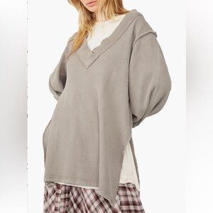 Free People Asher Thermal Knit V-Neck Top